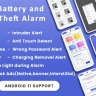 Full Battery and Anti Theft Alarm with Pocket Alert, Intruder & Wrong Password Alert(android11)