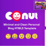 Conut - Minimal and Clean Personal Blog HTML5 Template