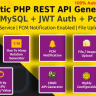 Automatic PHP REST API Generator + Postman Docs from MySQL Database With JWT Token Authentication